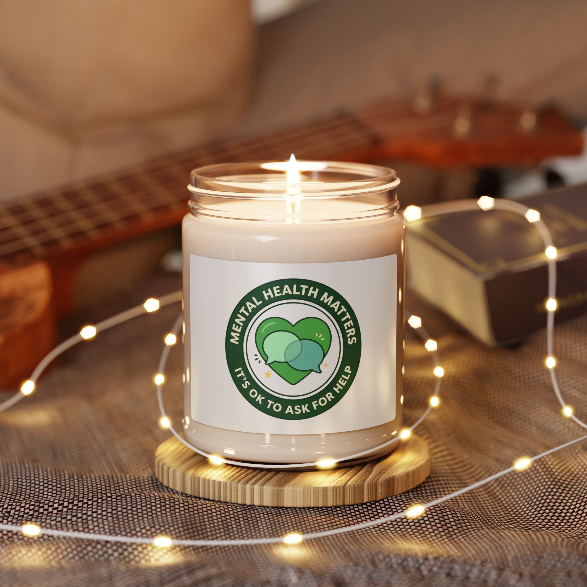 Mental Health Matters Candle | Scented Soy Candle, Wear Green Awareness