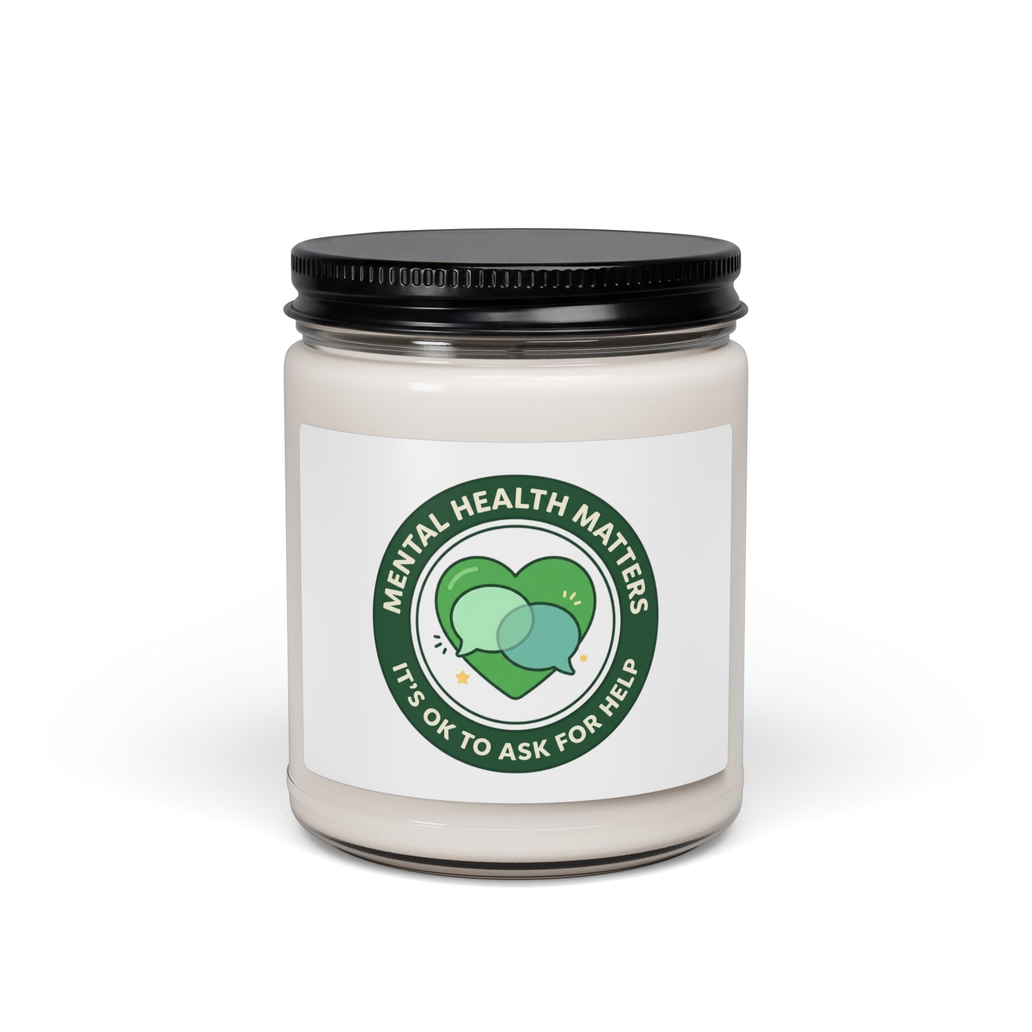 Mental Health Matters Candle | Scented Soy Candle, Wear Green Awareness