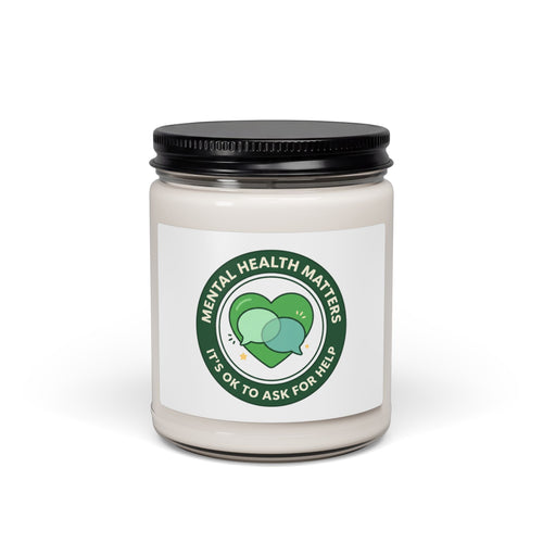 Mental Health Matters Candle | Scented Soy Candle, Wear Green Awareness