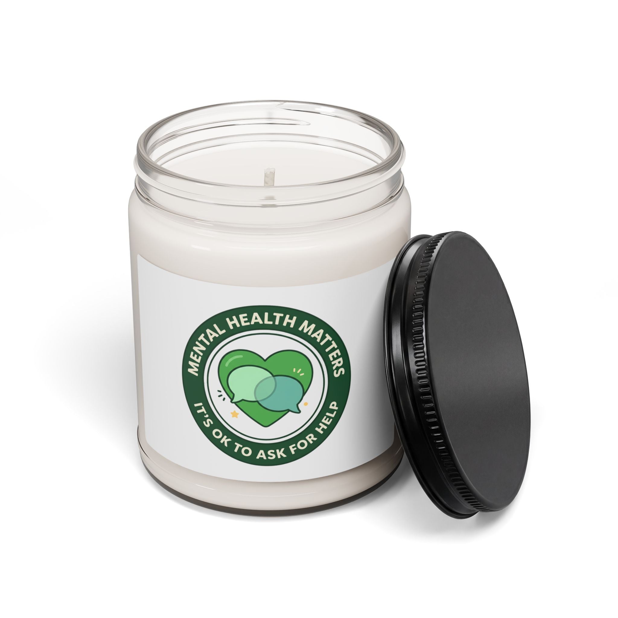 Mental Health Matters Candle | Scented Soy Candle, Wear Green Awareness